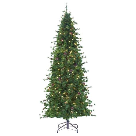 8 foot pre lit slim christmas tree|8 ft flocked christmas tree.